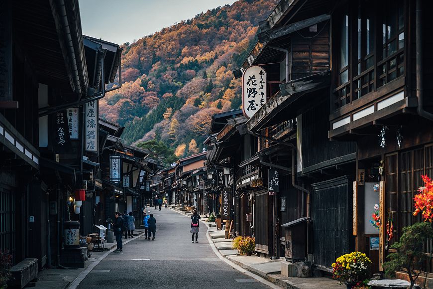 奈良井宿の町並み